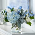 Blue & White Serenity Flower Bouquet - Image 3