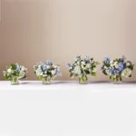 Blue & White Serenity Flower Bouquet - Image 4