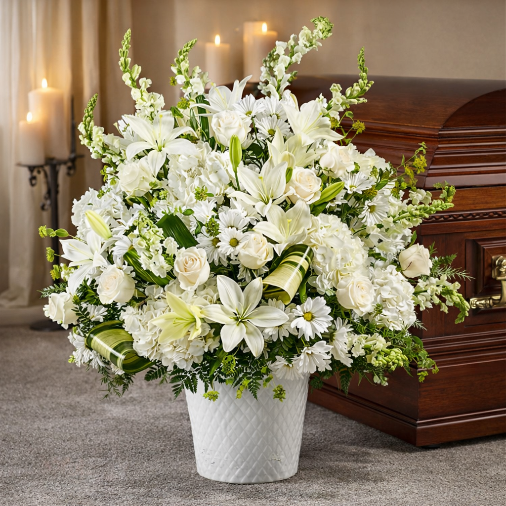 f Serene Sympathy Floor Basket - Image 1