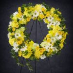 Golden Serenity Memorial Wreath